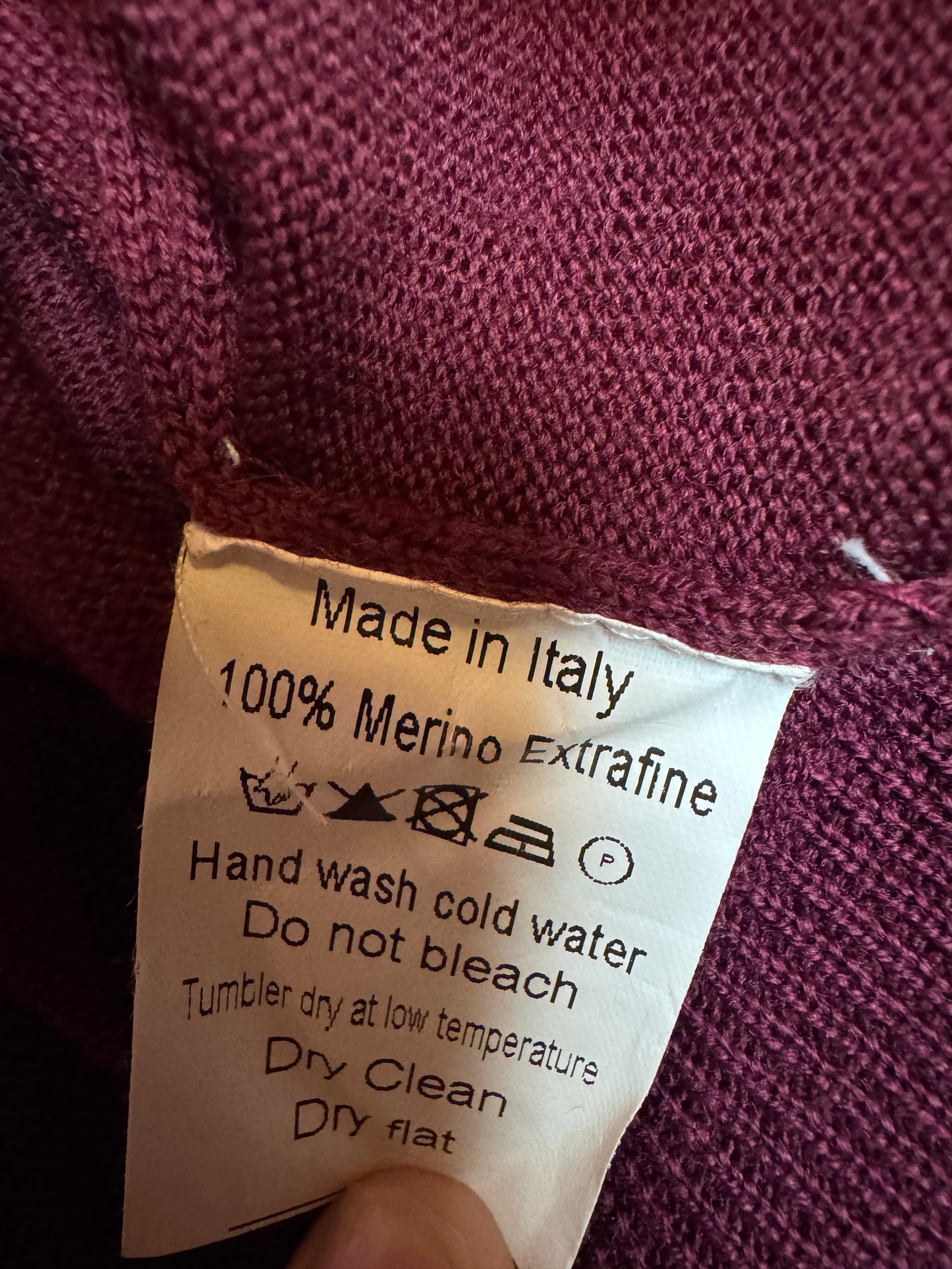 Vintage Burgundy Merino Wool Sweater