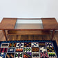 Vintage 60s Walnut Wood & Glass Coffee Table