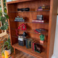 Vintage Teak Bookshelf W/ Glass Shelves