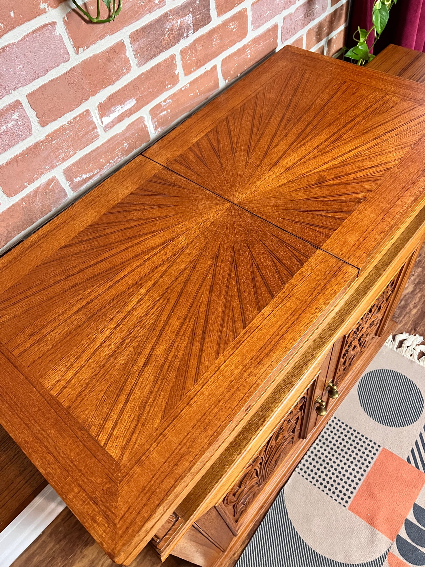 The Mai Tai Teak Bar Cabinet