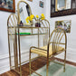 Vintage Regency Brass Vanity Set