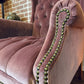 Vintage Pink Velvet Armchair