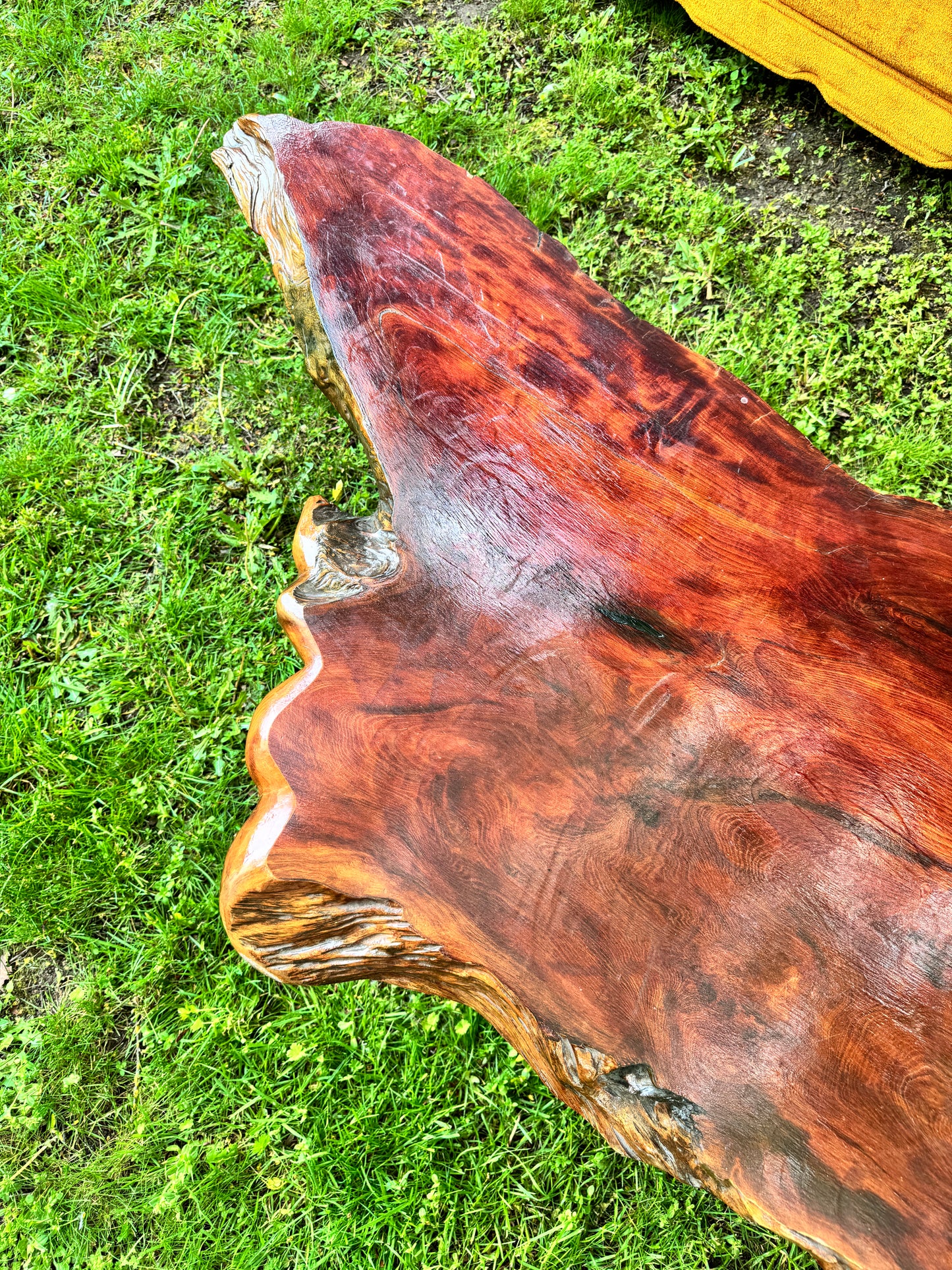 Vintage Live Edge Solid Wood Coffee Table