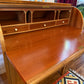 Vintage Swedish Teak Roll Top Desk