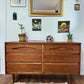 1960s Restored Walnut Dresser Credenza