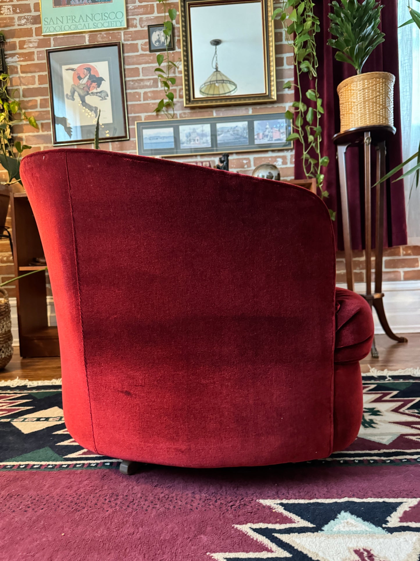 The Ripe Cherry Swivel Armchair