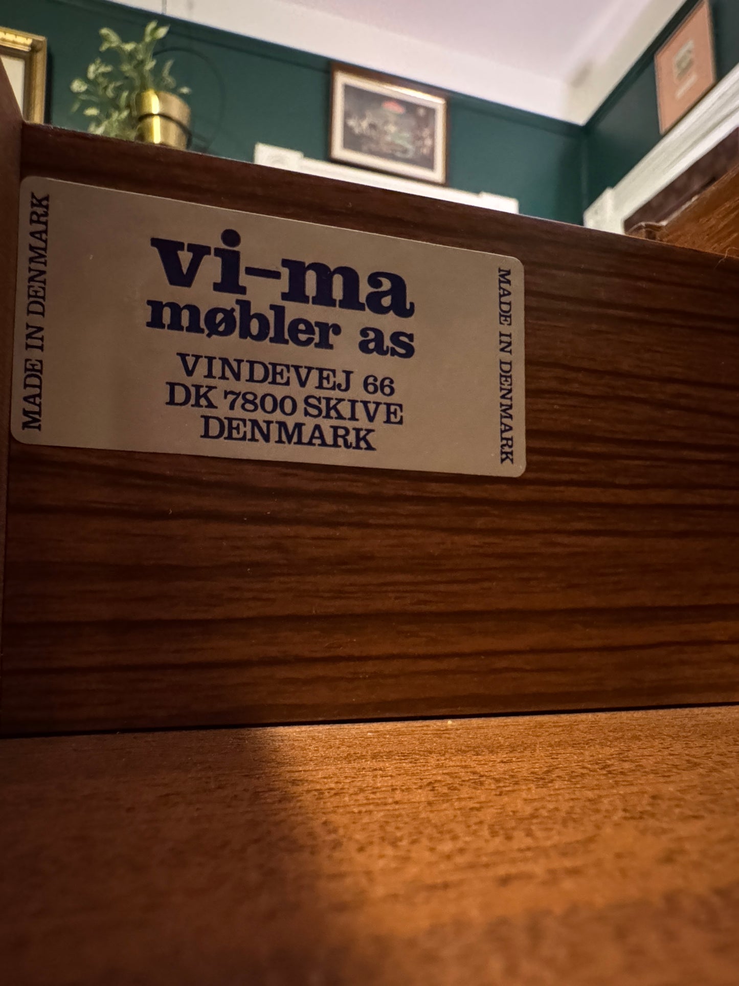 Danish Teak Writing Desk / Console Table – Mid Century Modern, Finished All Sides