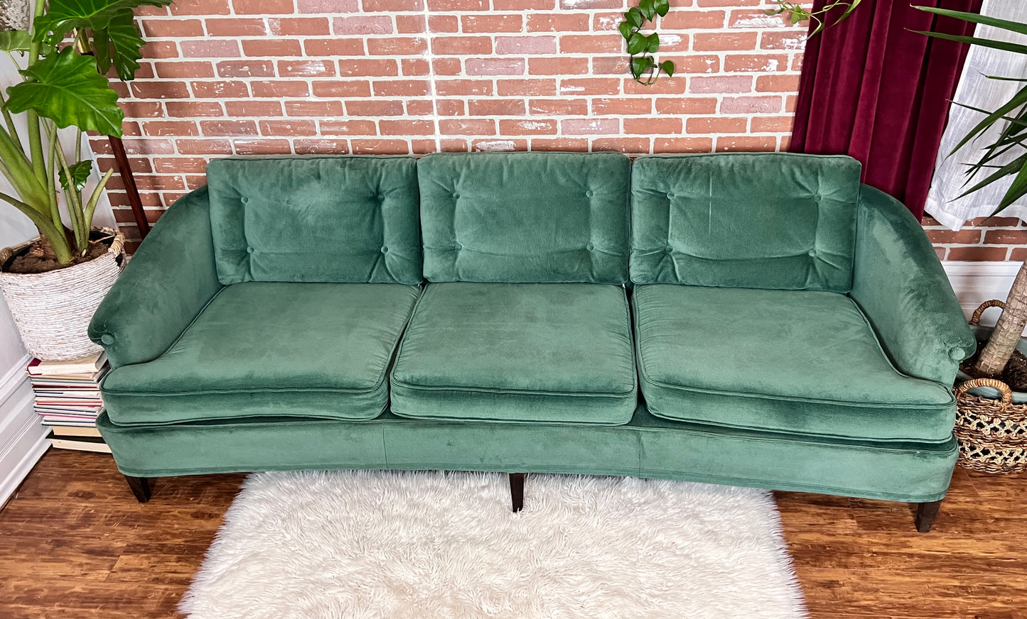 The Viridian Velvet Sofa