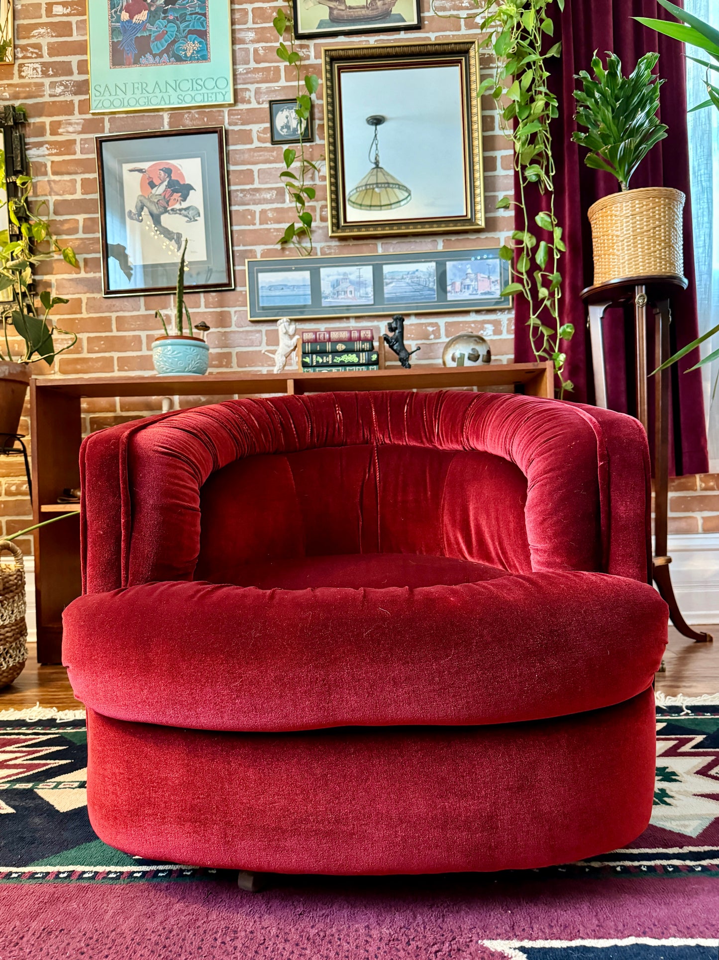 The Ripe Cherry Swivel Armchair