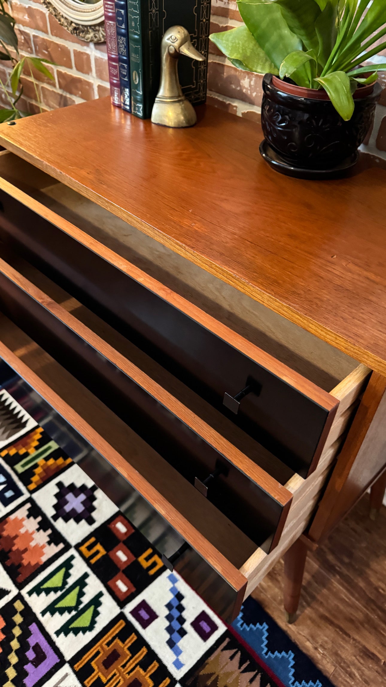 Vintage Two Tone Teak Dresser