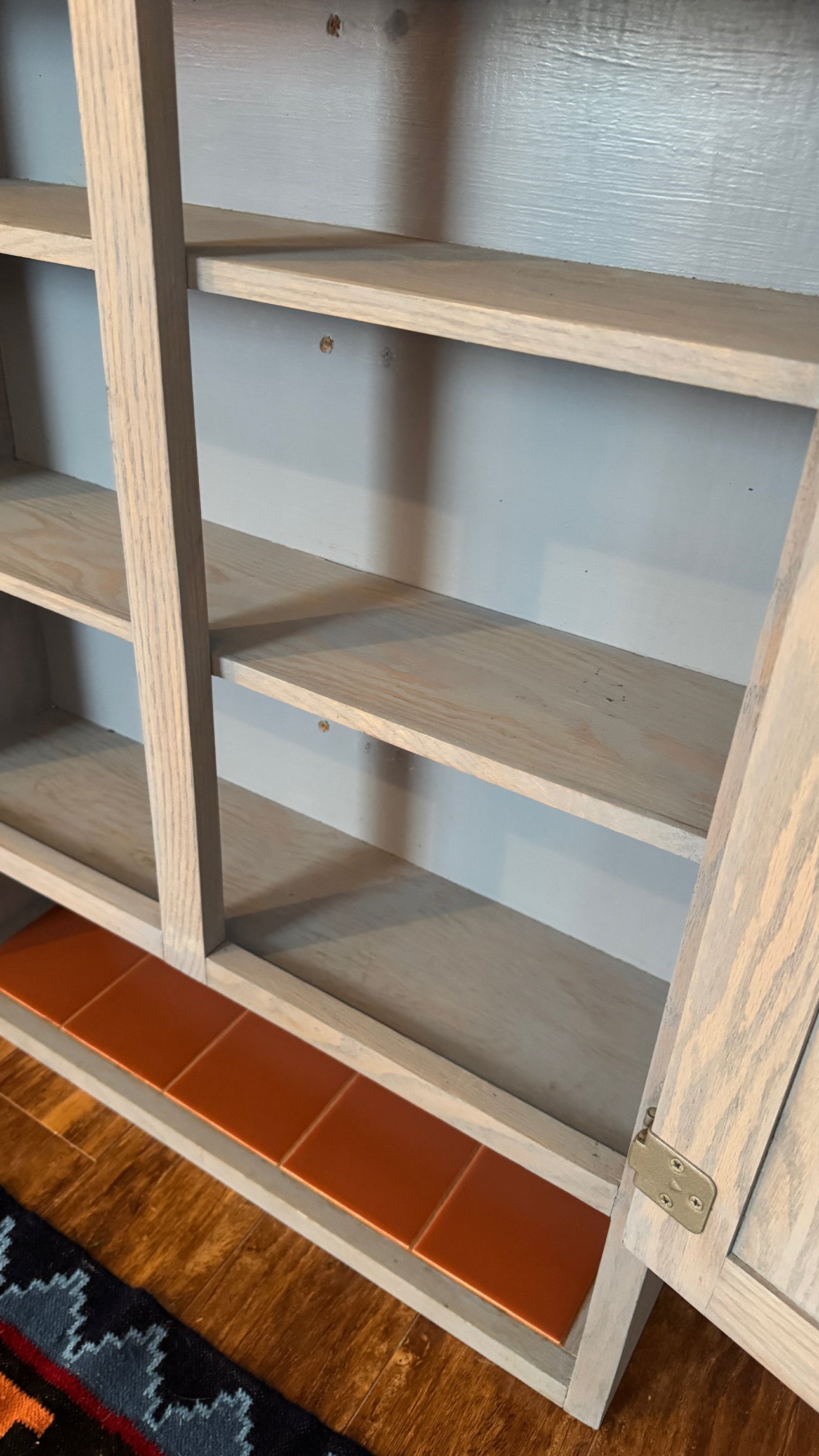 Vintage Blue Solid Wood Cabinet