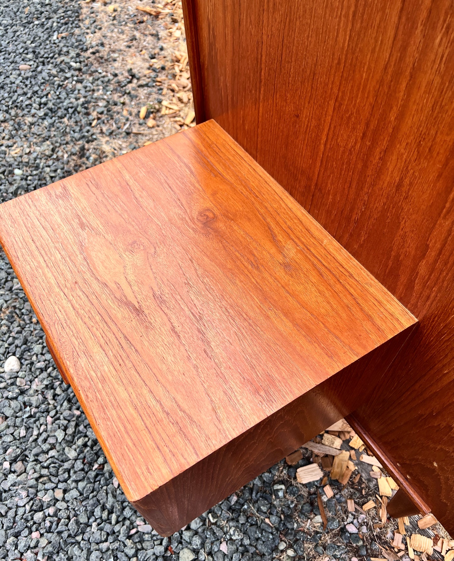 The Hakon Teak Headboard & Nightstands