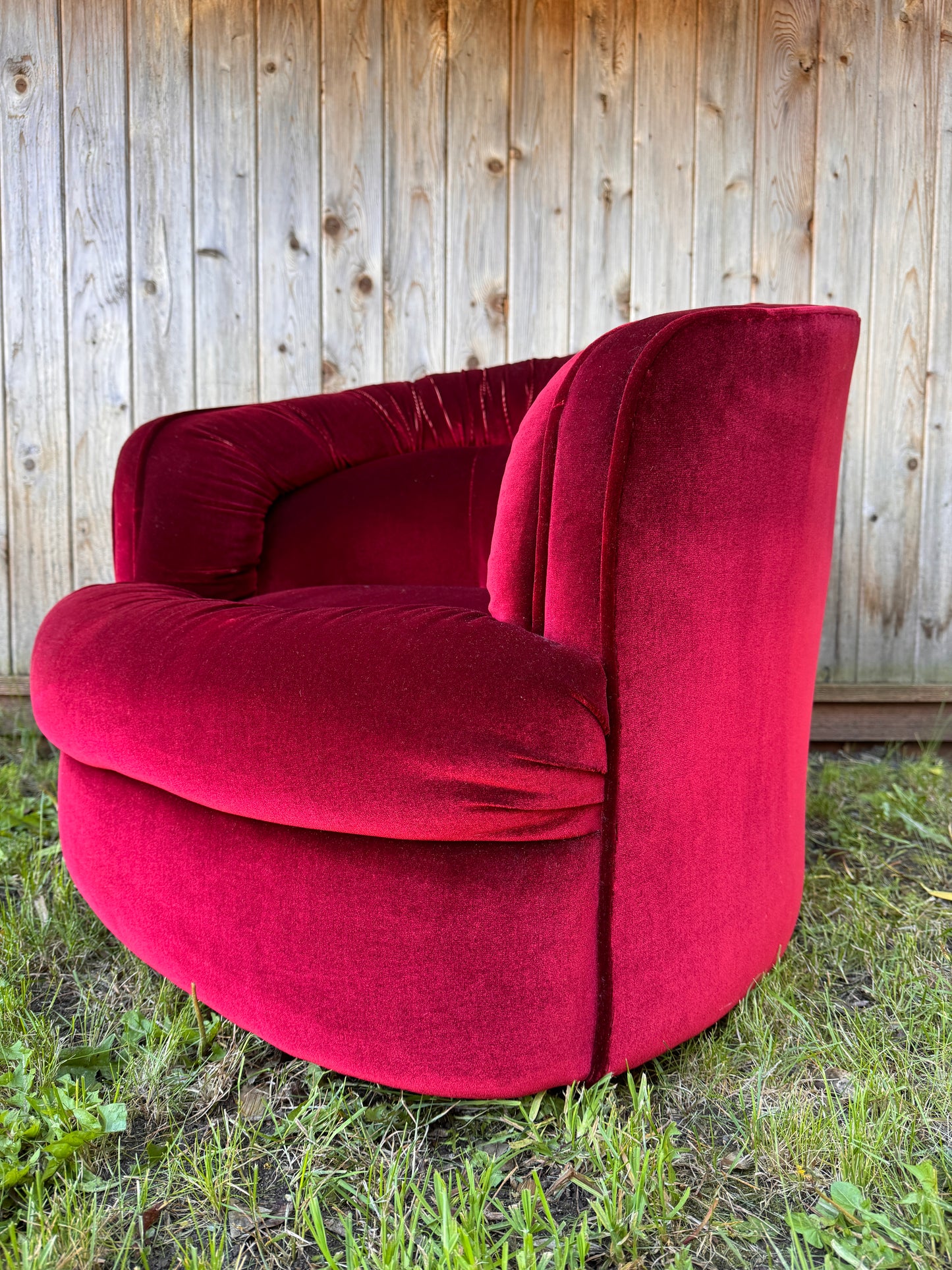 The Ripe Cherry Swivel Armchair