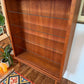 Vintage Teak Bookshelf W/ Glass Shelves