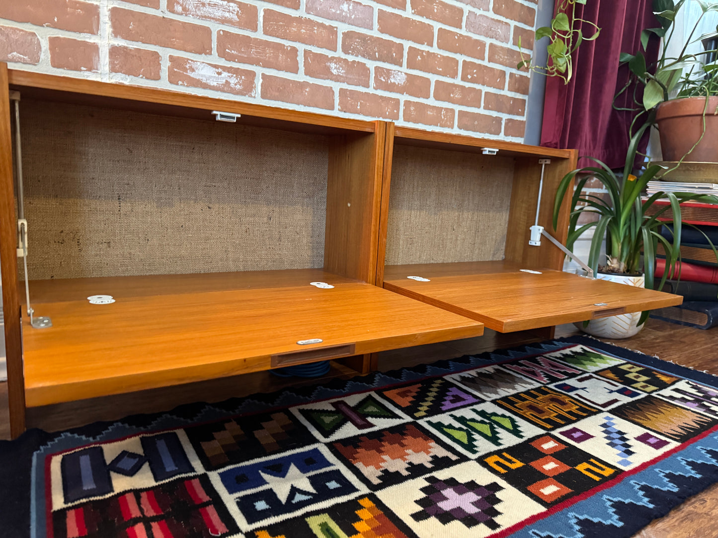 Vintage Modular Teak Stacking Cabinets
