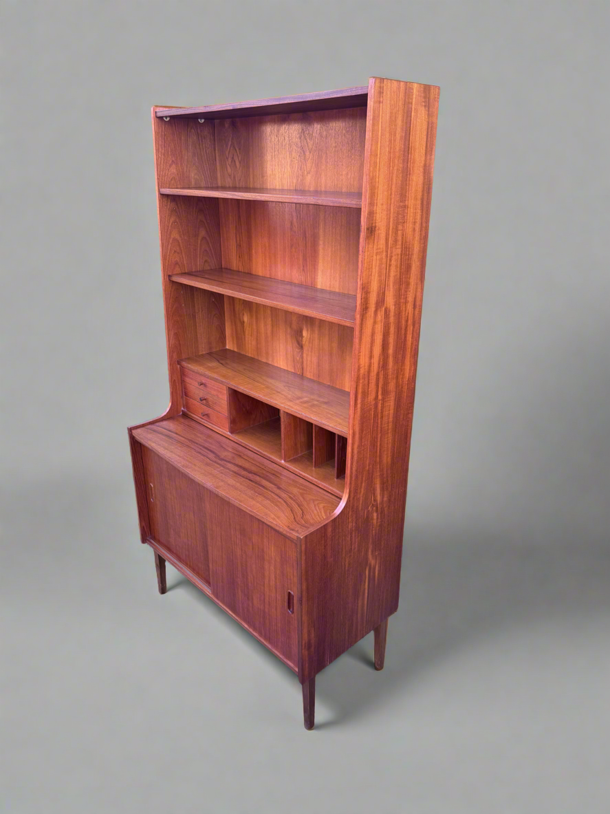 Vintage Danish Teak Bookshelf & Desk