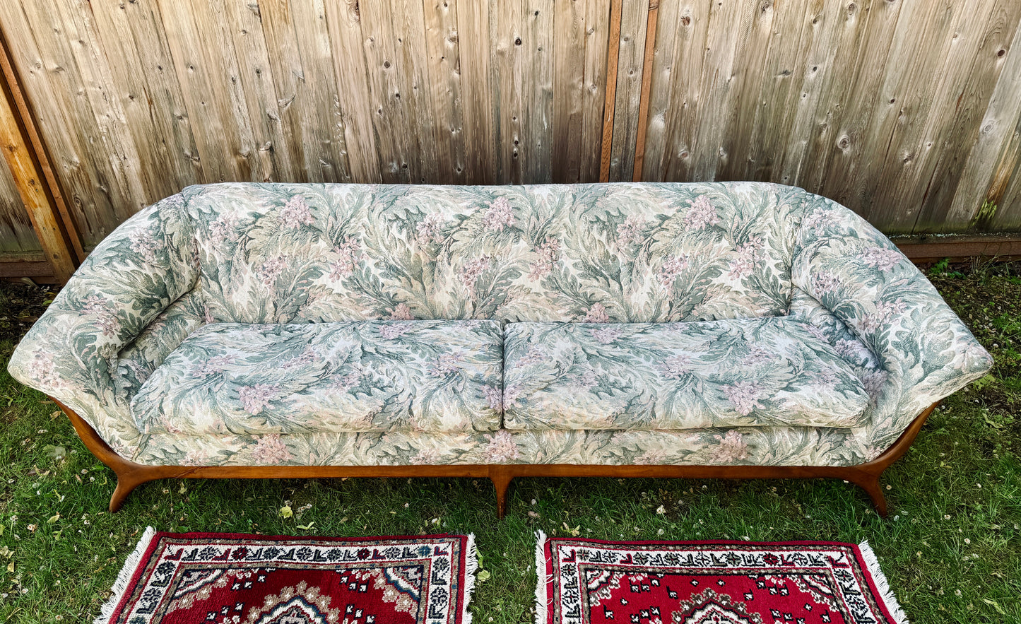 Vintage MCM Walnut Sofa Set
