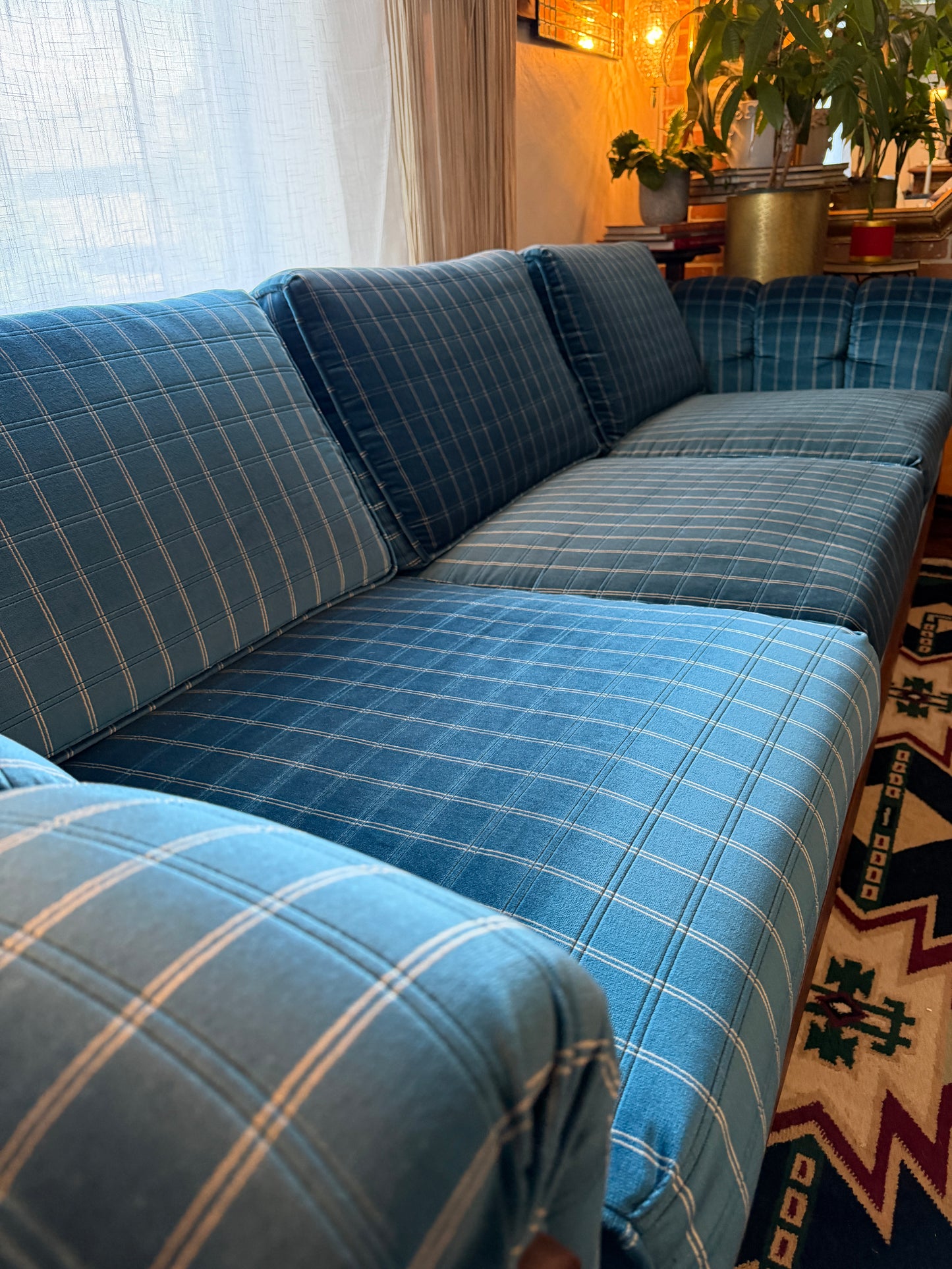 Vintage Blue Midcentury Sofa