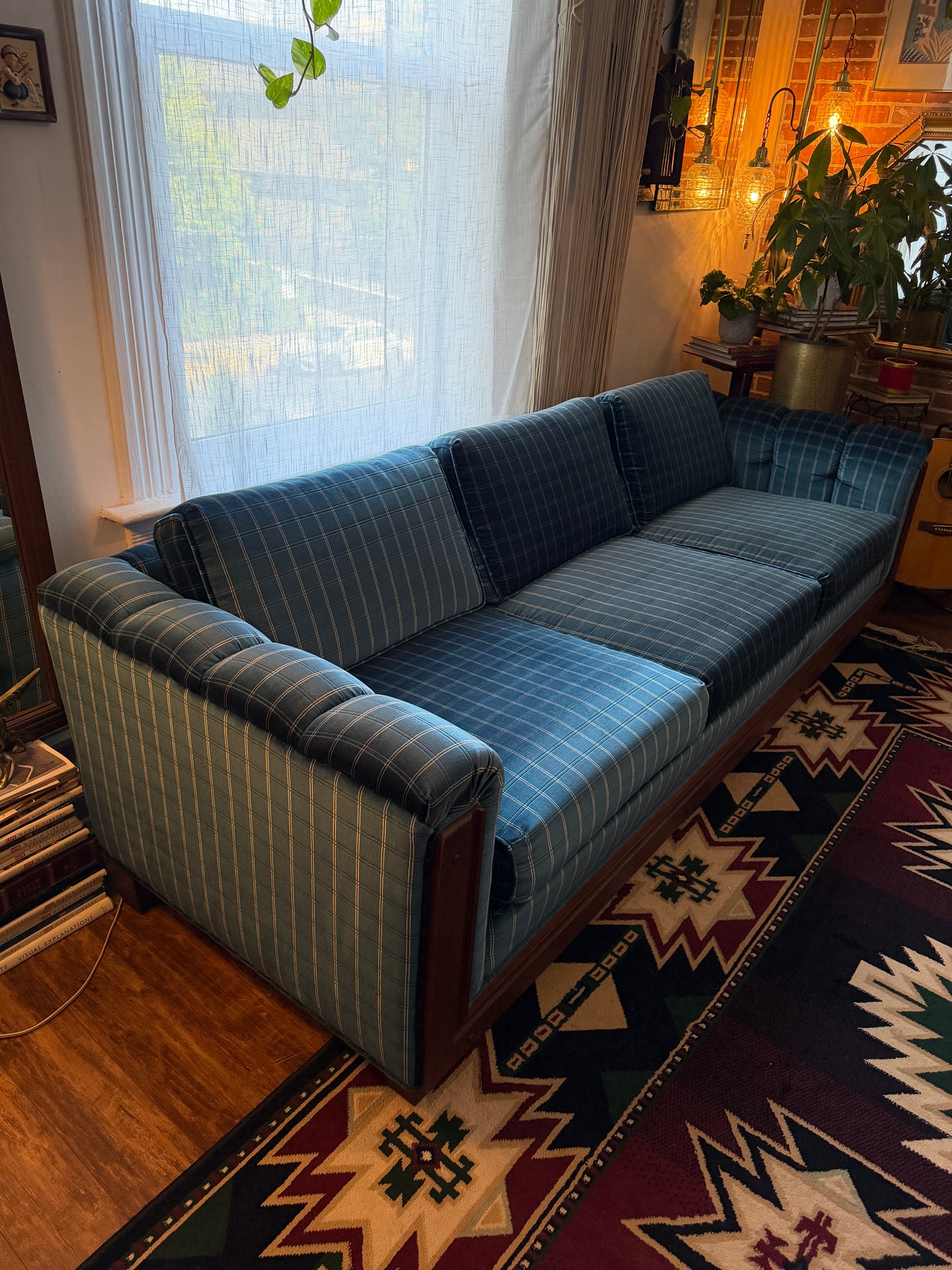 Vintage Blue Midcentury Sofa