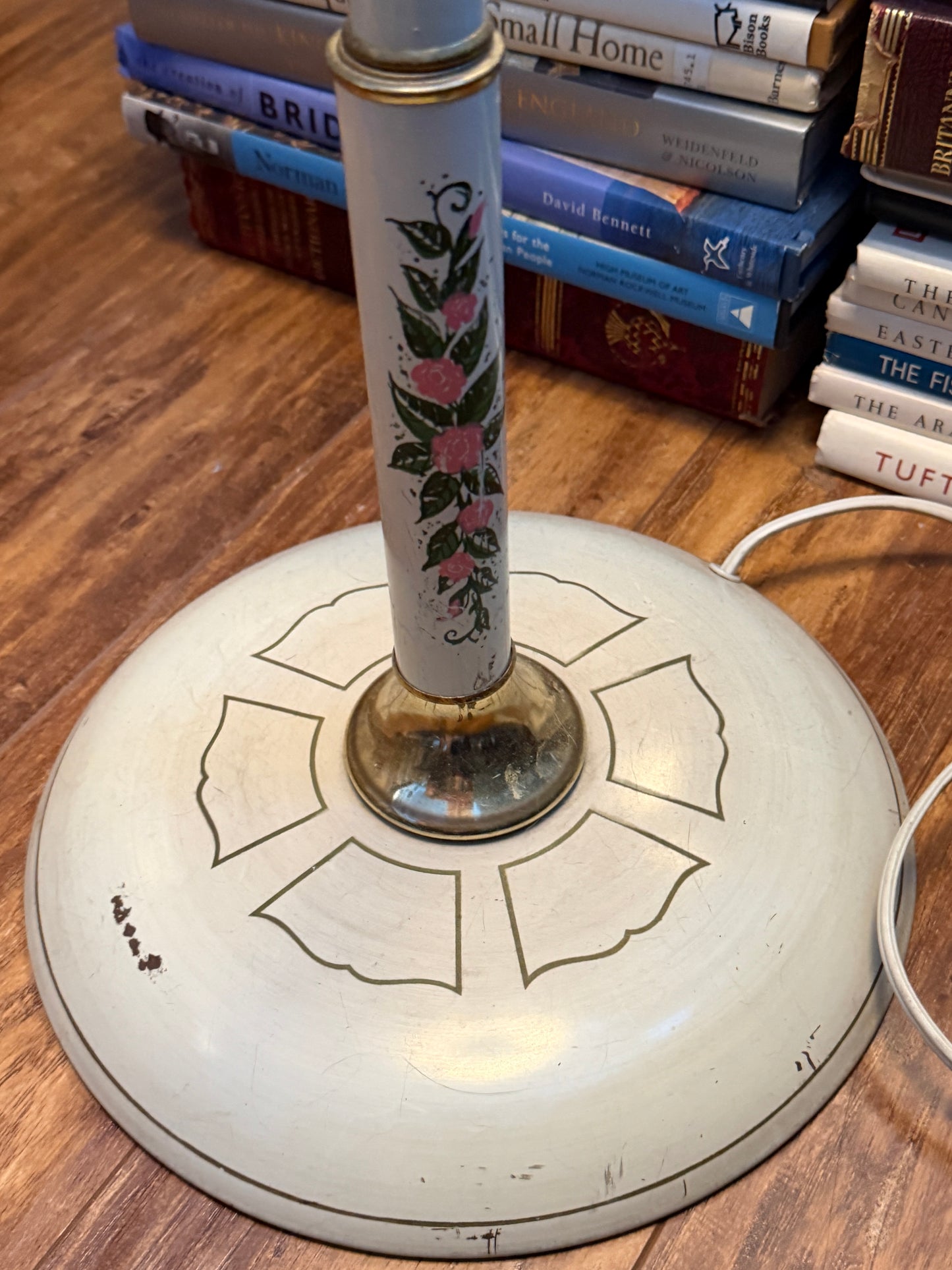 Vintage Regency Style Painted Standing Lamp