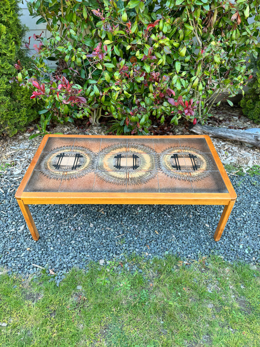 Johannes Anderson Danish Teak Tile Coffee Table