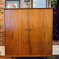 Vintage Danish Teak Armoire Dresser