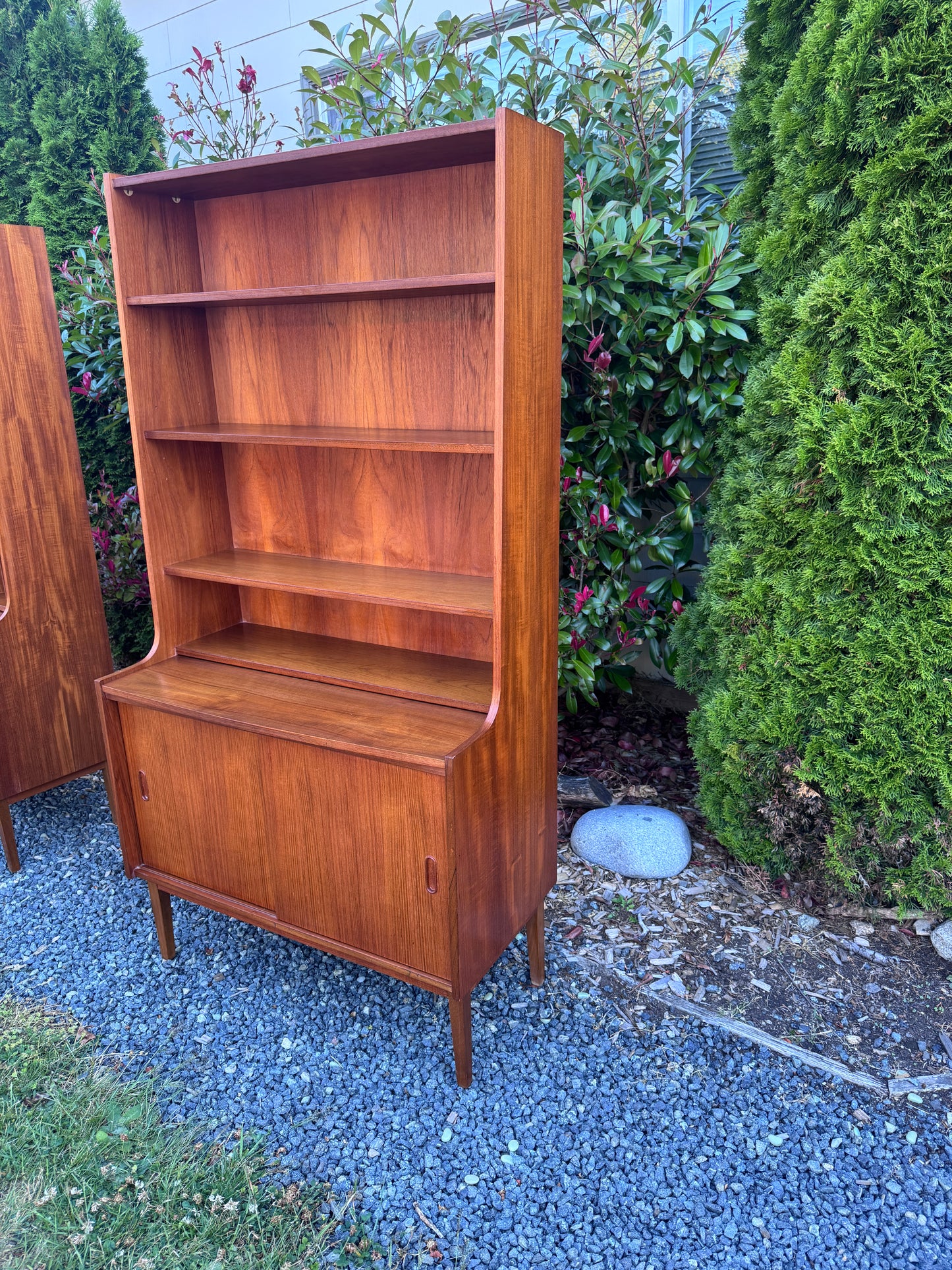 Vintage Danish Teak Cabinet Desk & Bookshelf