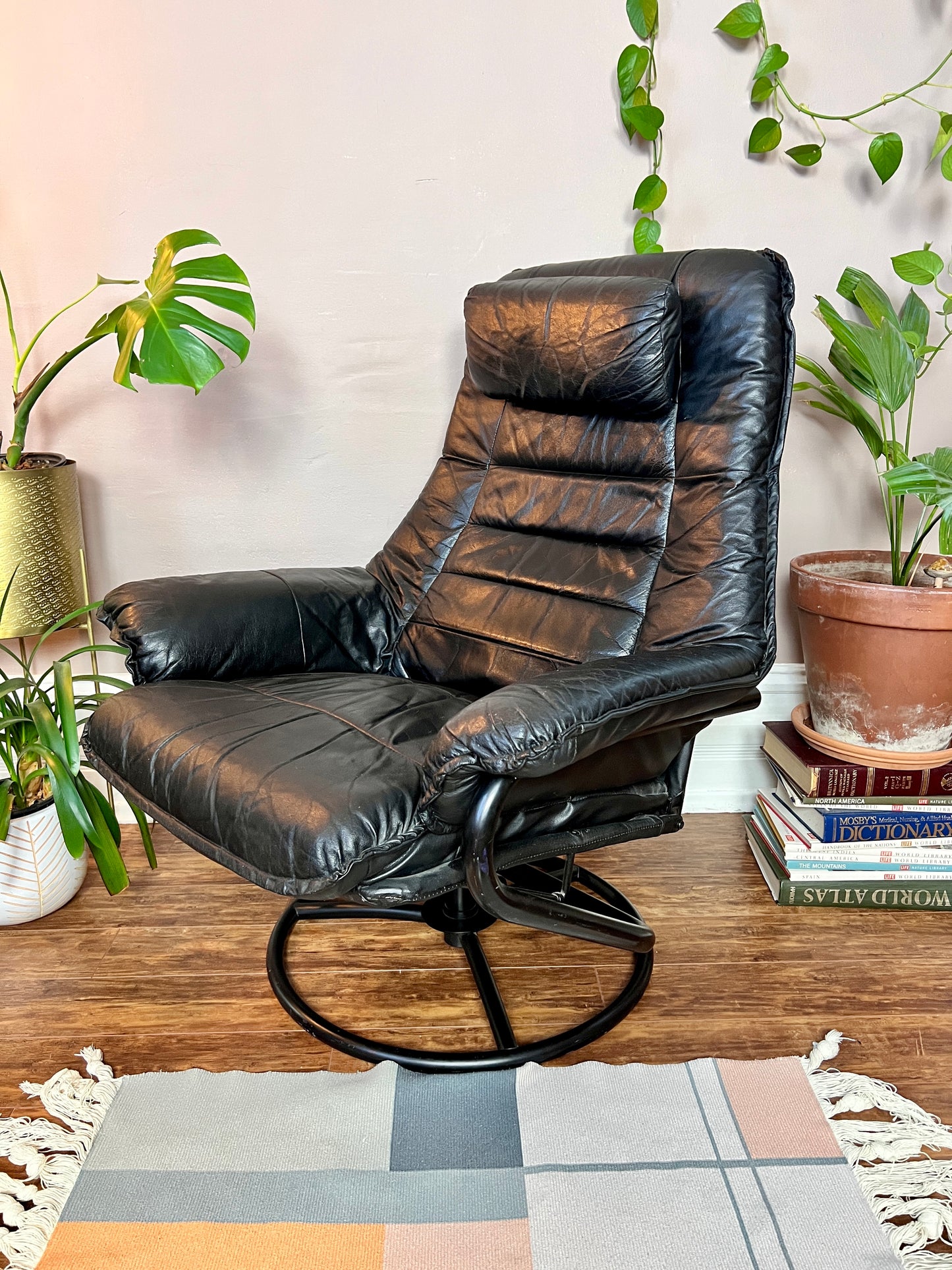The Black Stallion Recliner & Ottoman