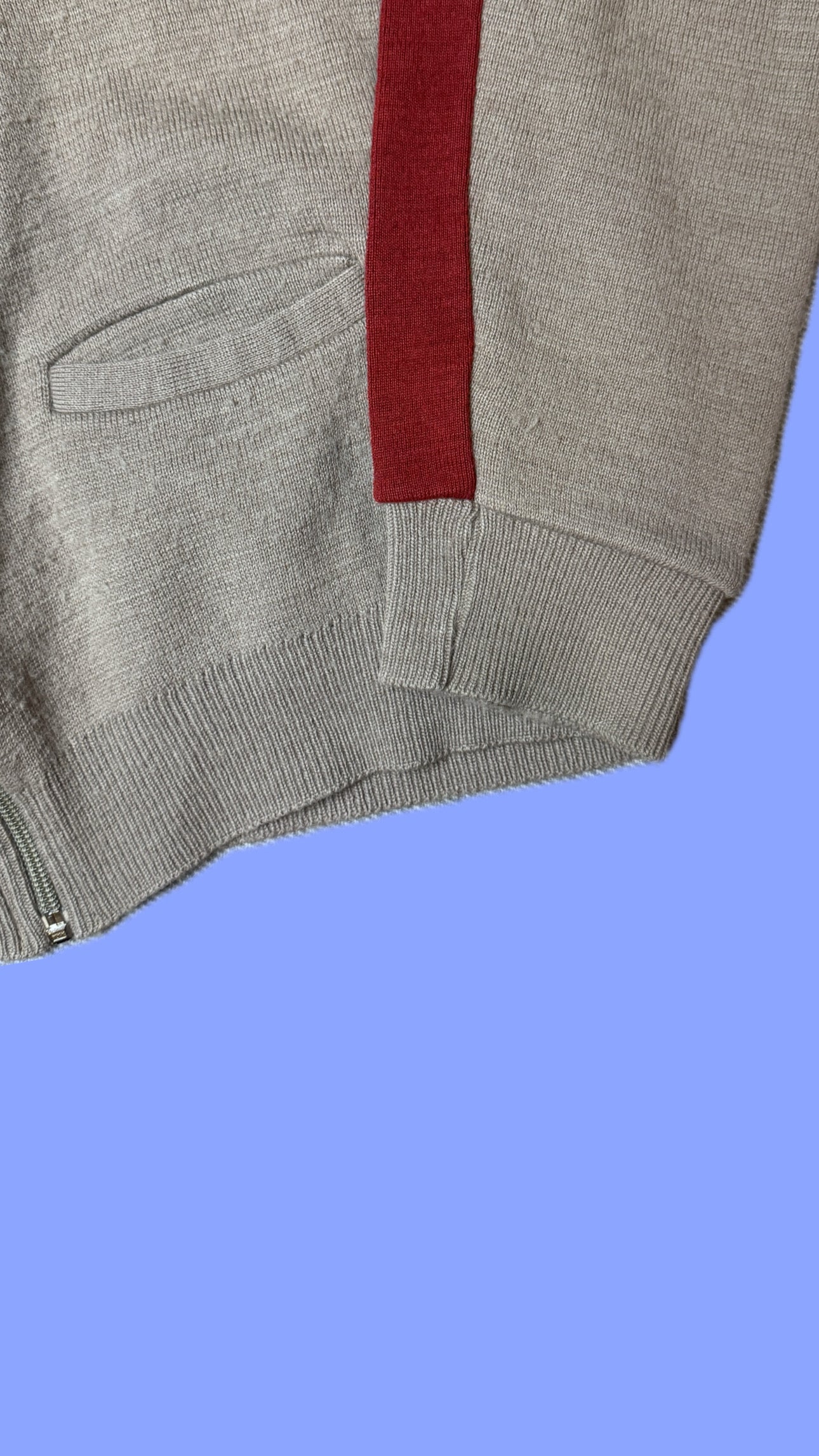 Vintage 1970s White Ram Wool Cardigan