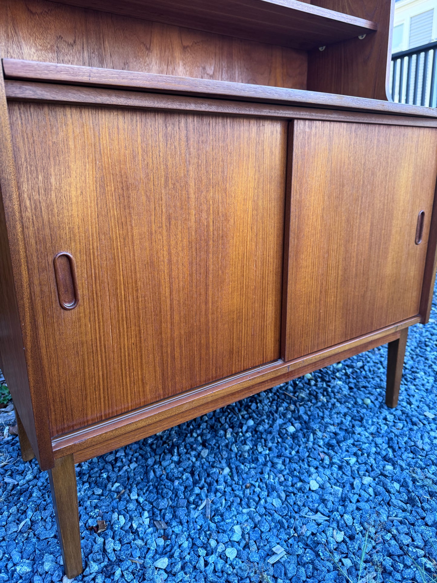 Vintage Danish Teak Cabinet Desk & Bookshelf