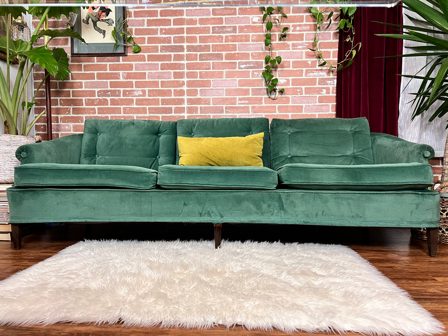 The Viridian Velvet Sofa