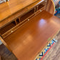 Vintage Swedish Teak Roll Top Desk