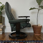 Ekornes Stressless Green Leather Recliner & Ottoman