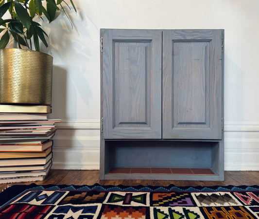Vintage Blue Solid Wood Cabinet