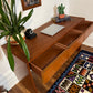 Danish Teak Writing Desk / Console Table – Mid Century Modern, Finished All Sides