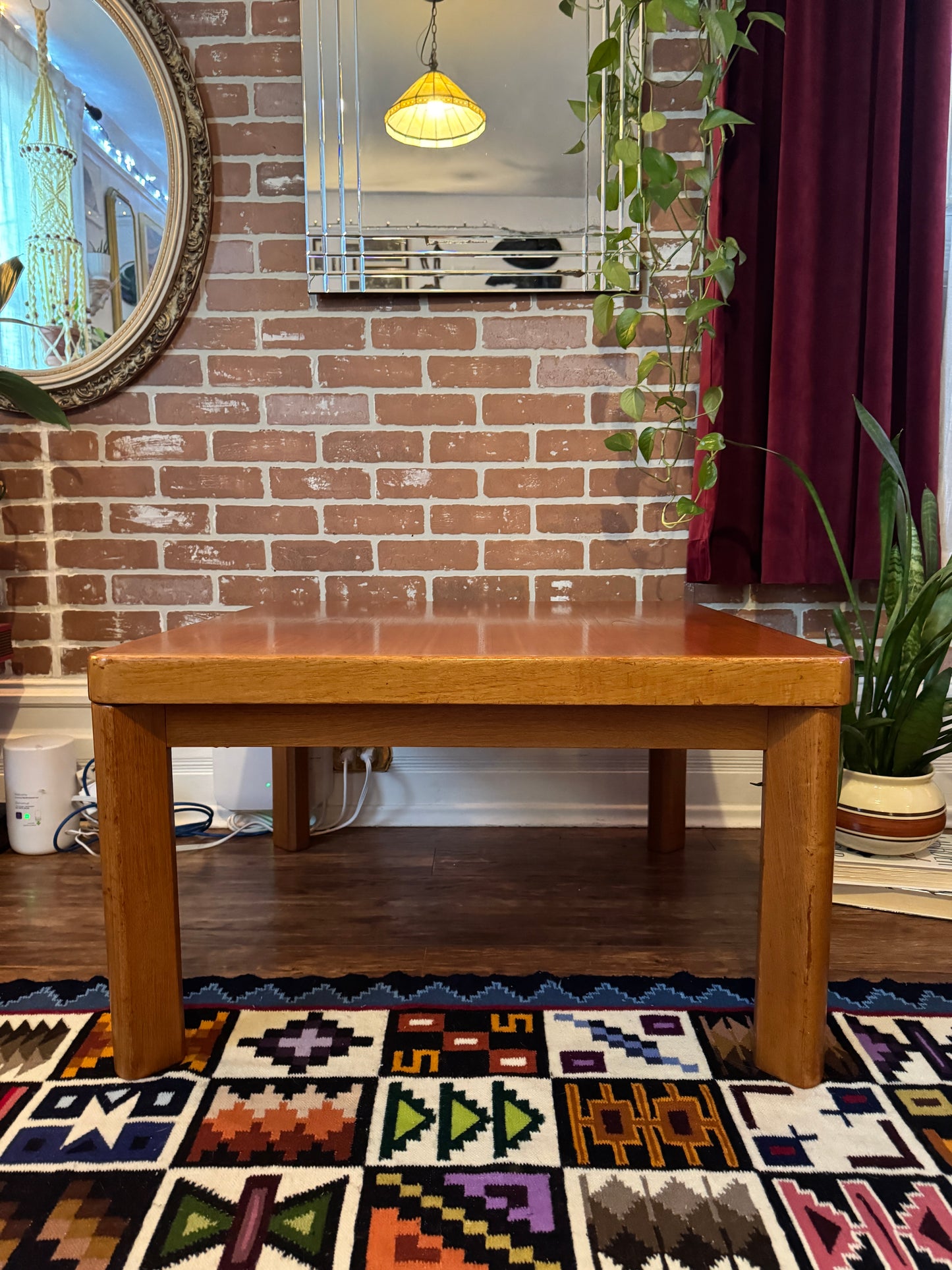 Vintage Square MCM Teak Coffee Table