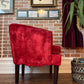1960s Red Velvet Kroehler Armchairs