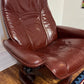 Ekorness Stressless Leather Reclincer Chair & Ottoman