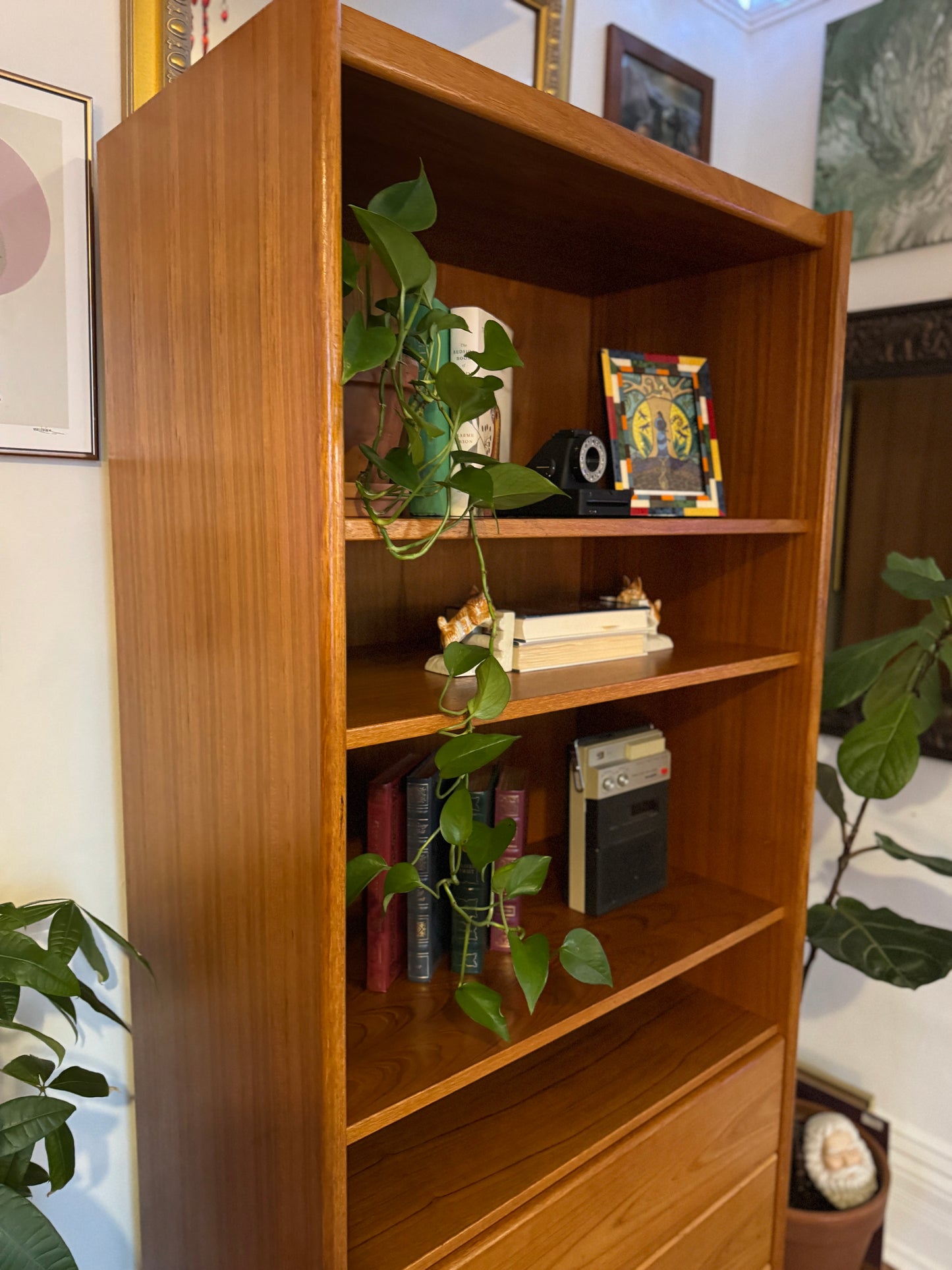 Vintage Danish Teak Bookshelf
