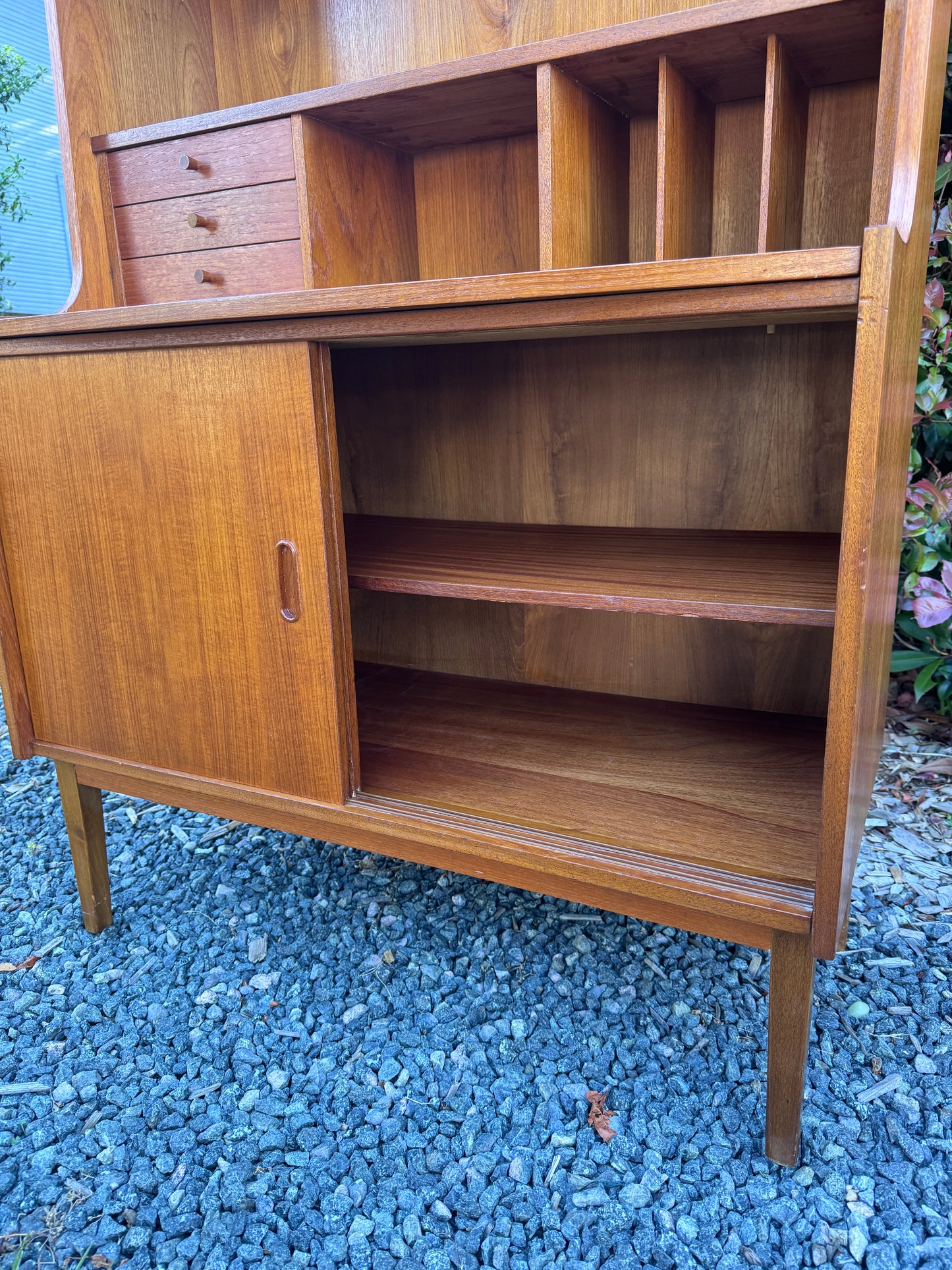 Vintage Danish Teak Bookshelf & Desk