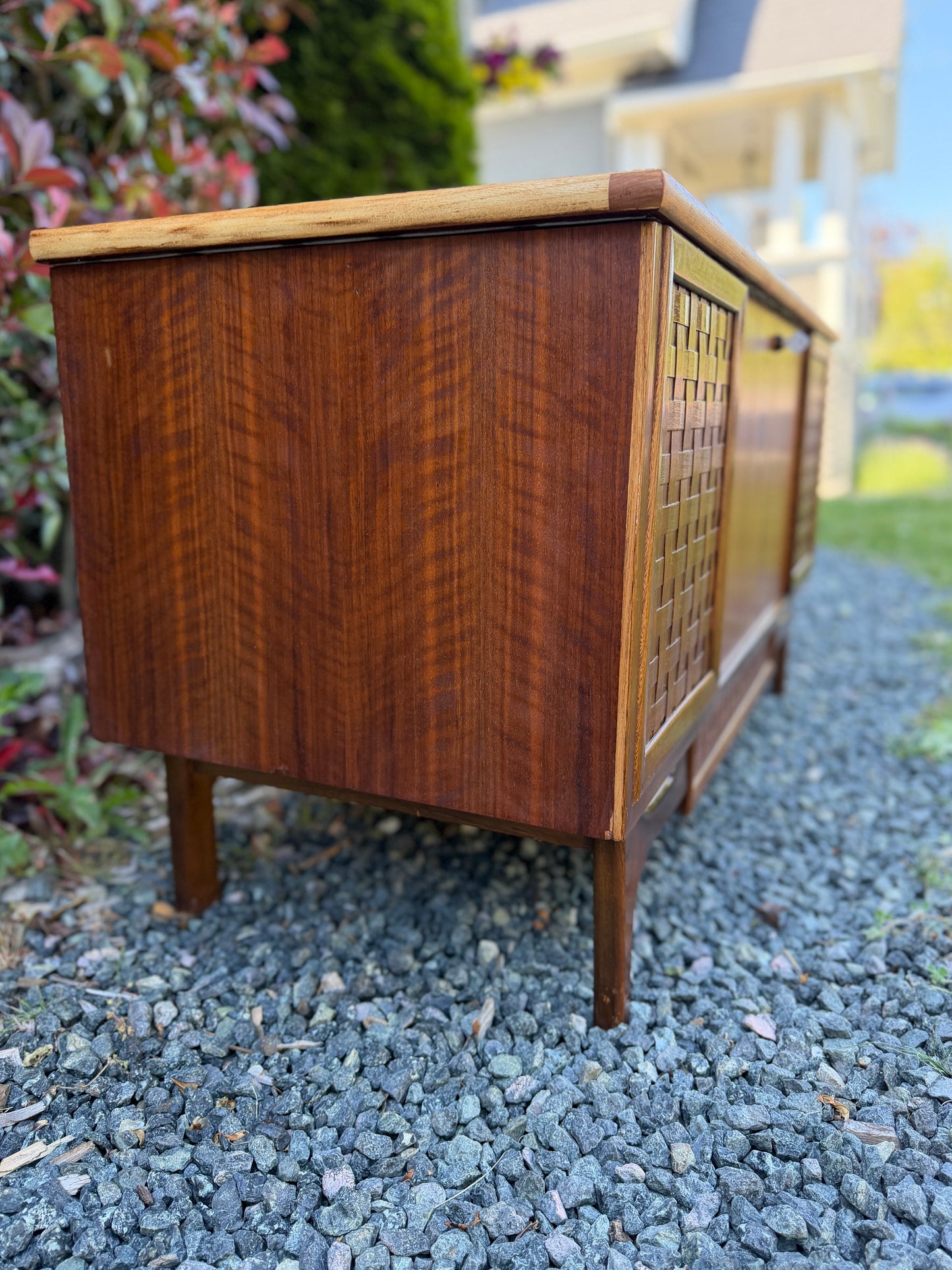 Vintage Walnut Wood Cedar Chest