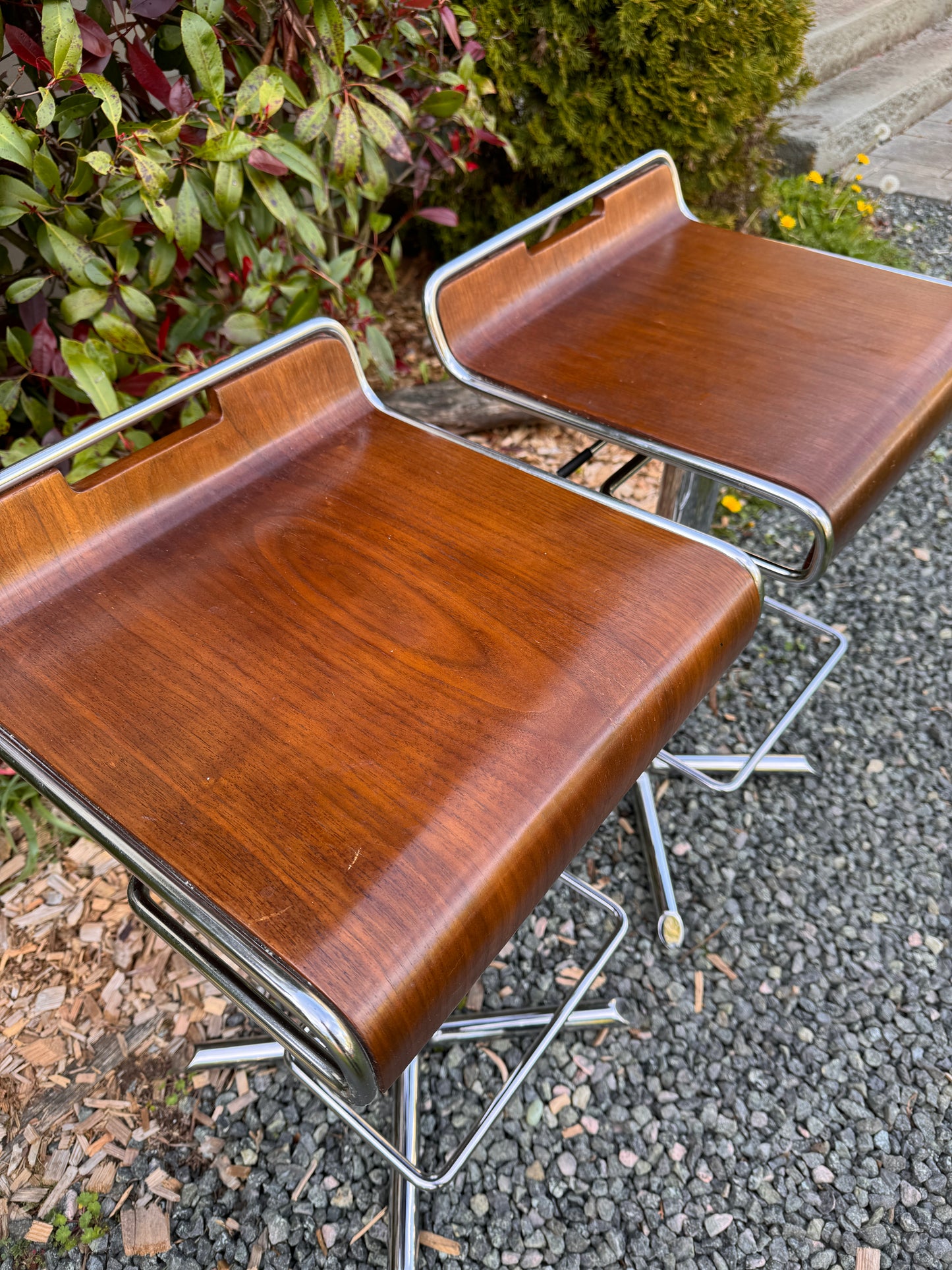 The Bentwood & Chrome Stools