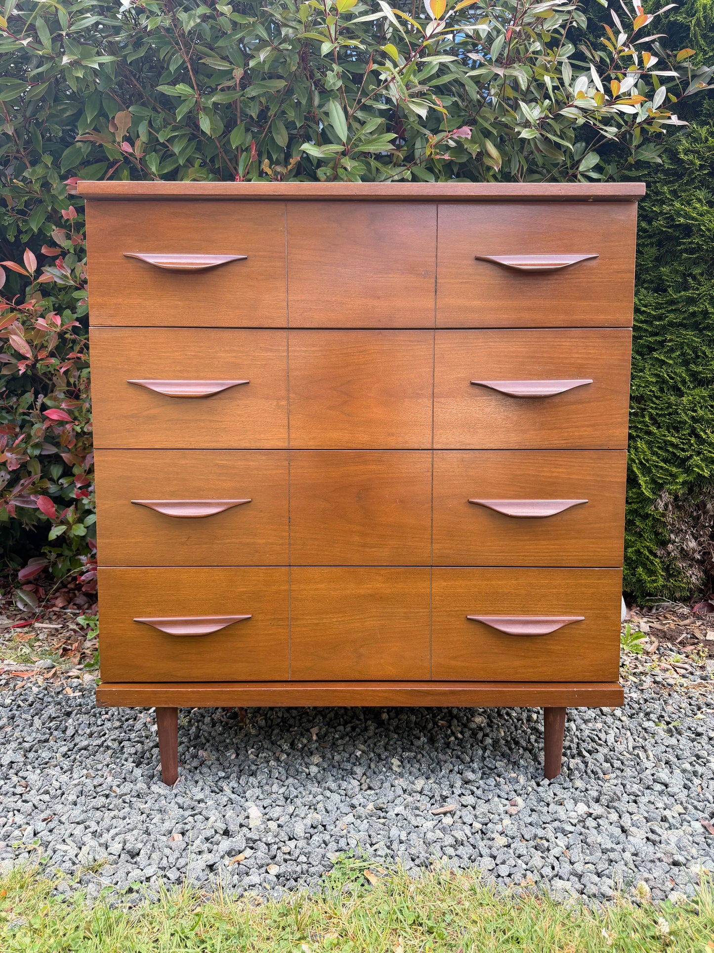 Vintage Walnut Wood Dresser