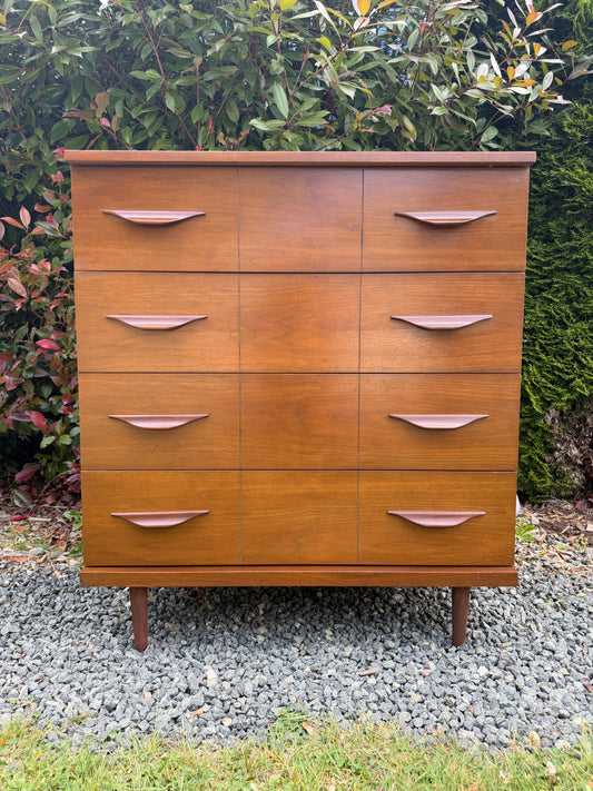 Vintage Walnut Wood Dresser