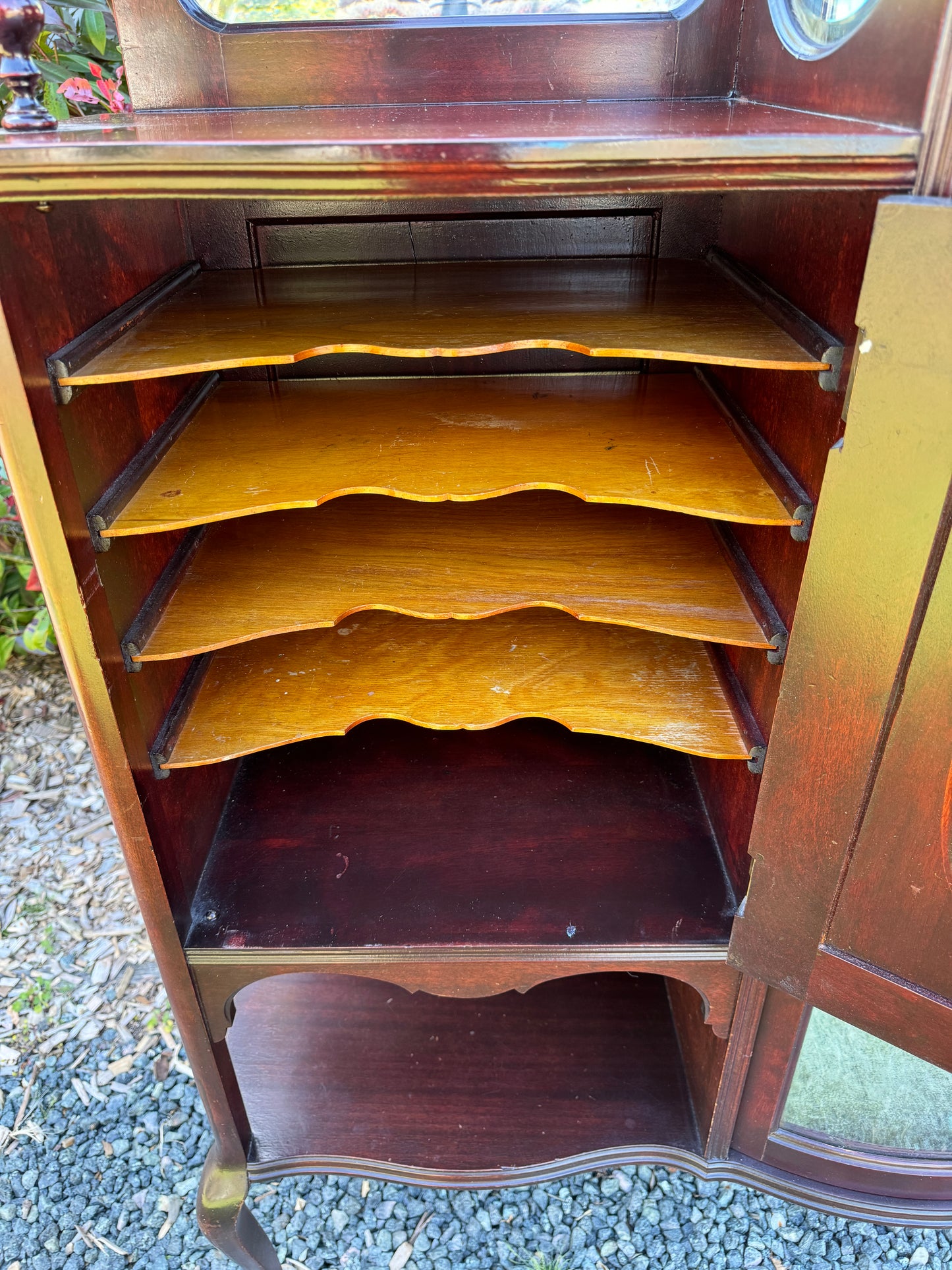 Stunning Antique Mahogany Music Cabinet