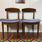 Pair of Vintage Solid Walnut Dining Chairs with Articulating Backrests | Mid-Century Modern