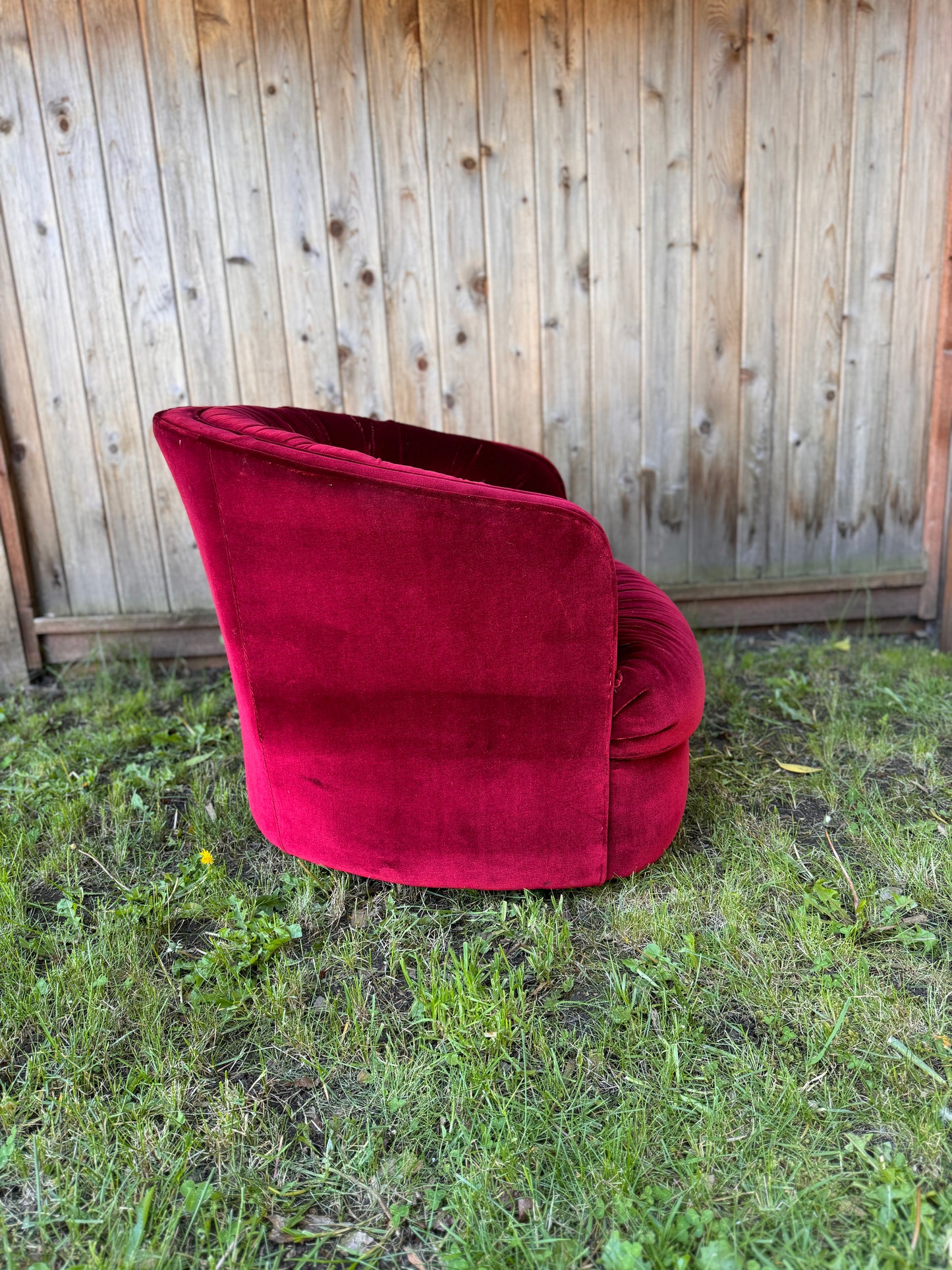 The Ripe Cherry Swivel Armchair