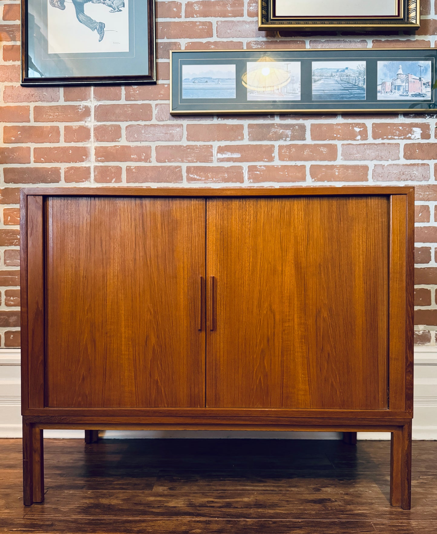 Danish Teak Record Cabinet