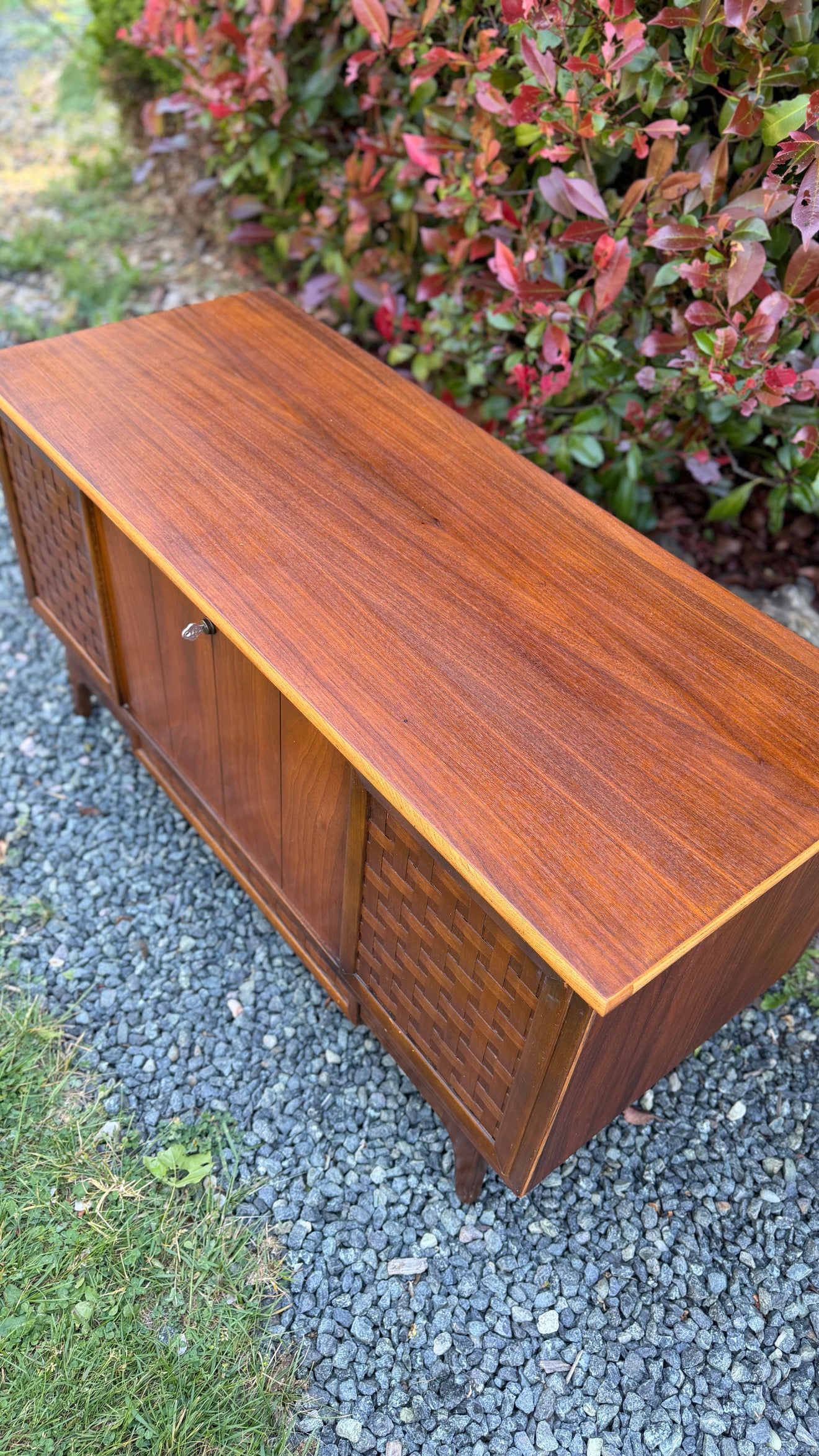 Vintage Walnut Wood Cedar Chest
