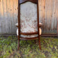 Vintage Floral Tufted Highback Armchair